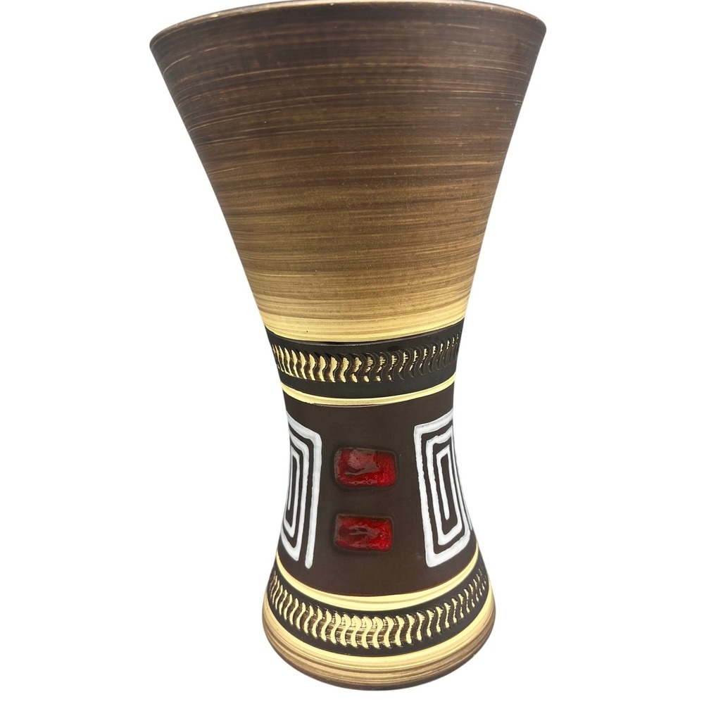 Vintage W Germany Mid‎ Century Dumler and Breiden Keramic Vase Geometric